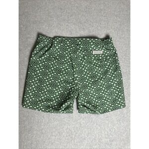 FAIR HARBOR The Sextant Trunk Green Sheri Geometric Swim Lined Men's Sz 30